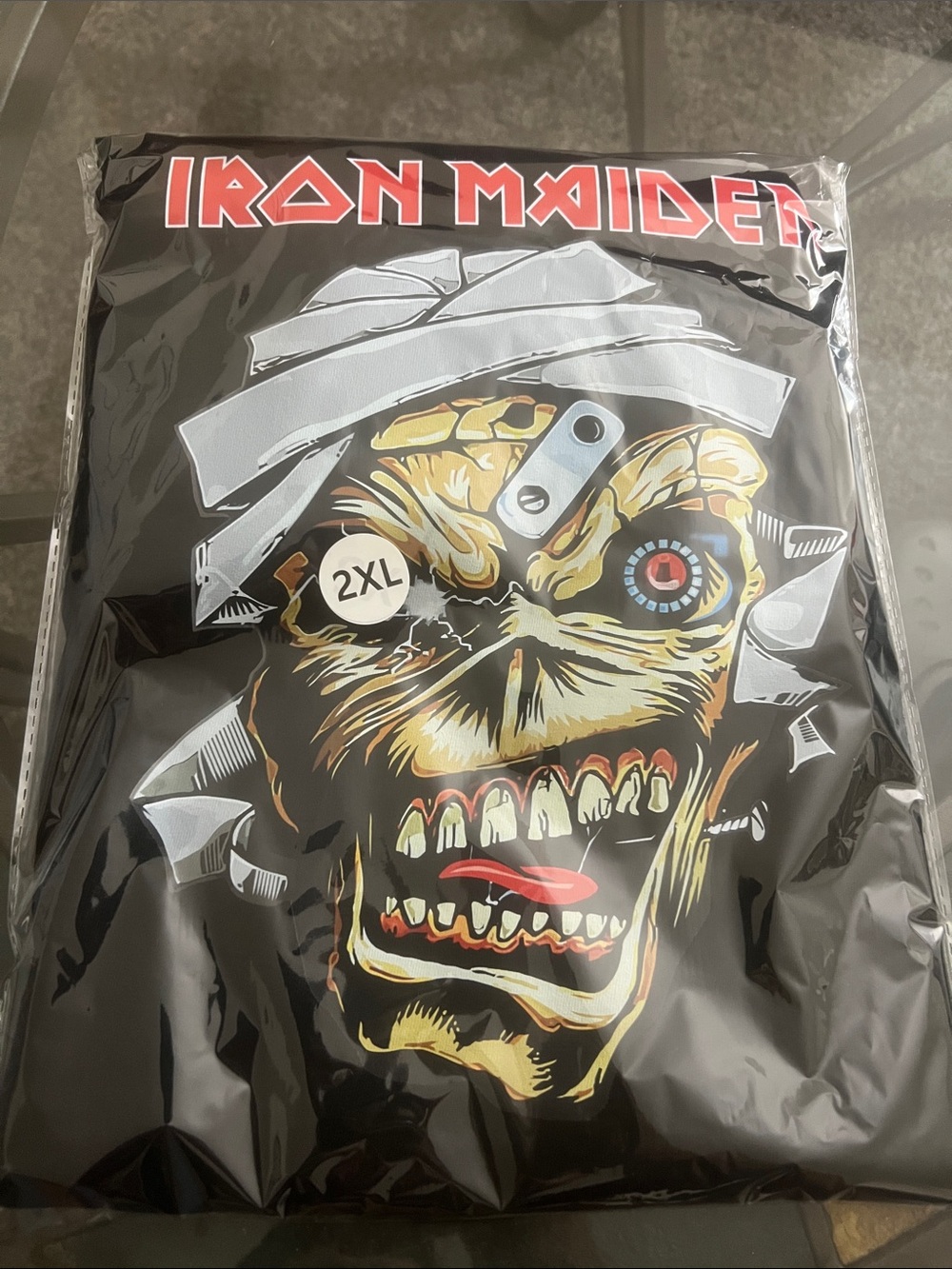 Black Graphic Band T-Shirt - Yellow & Red Skull Design - Picture 3 of 3